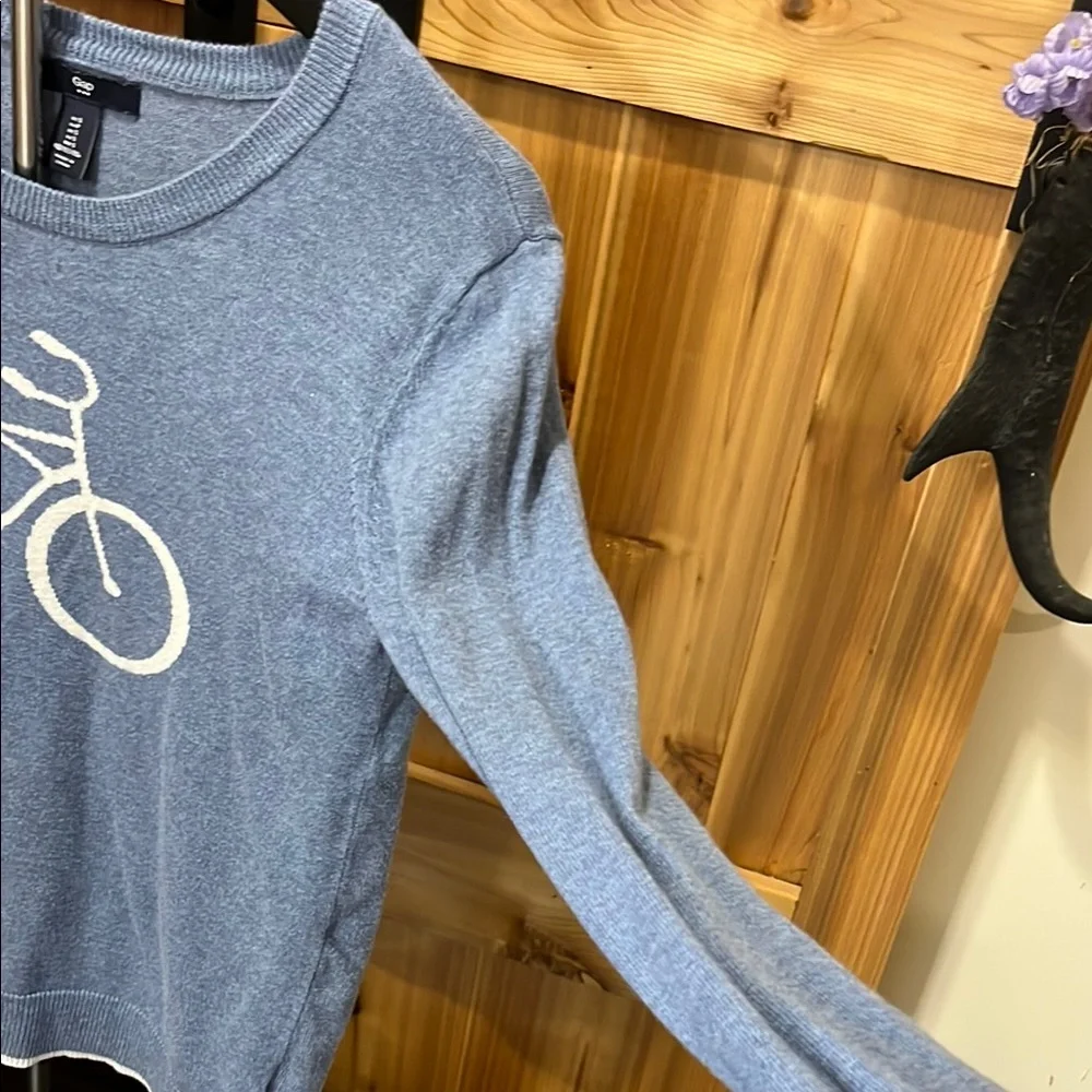 GAP Blue Sweater with White Bicycle Design - Picture 6 of 10